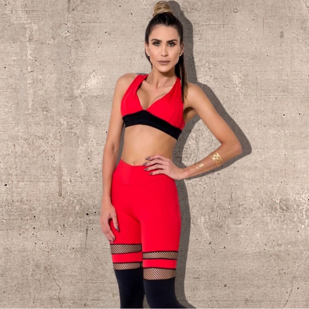 Brazilian sexy color black and red leggings from Brazilian, perfect leggings